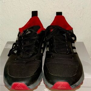 Men size 9 black and red adidas